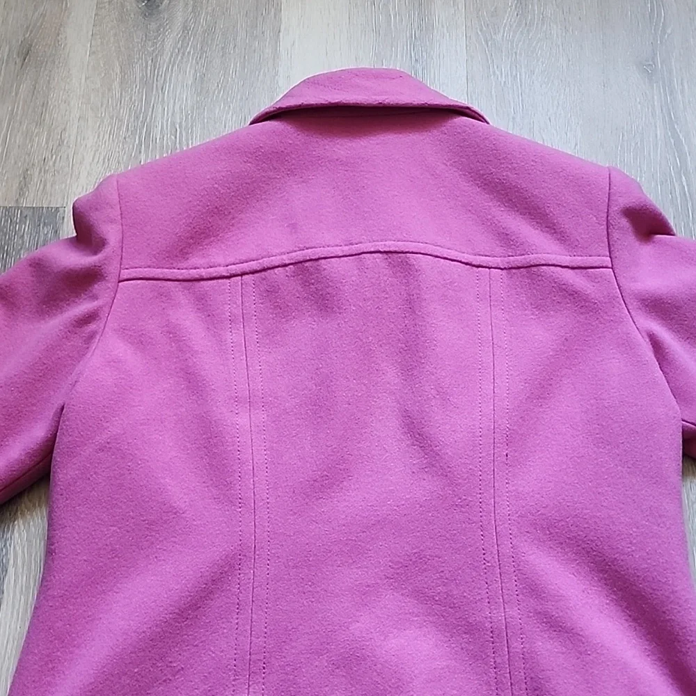 Pendleton Womens 100% Merino Wool Pink Button Down Hip Length Peacoat Sz Medium - Picture 13 of 15
